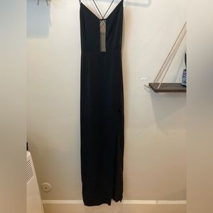 S black slit dress